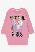 Girls' Printed Tunic with Pockets, Rose Pink (Ages 3-4)