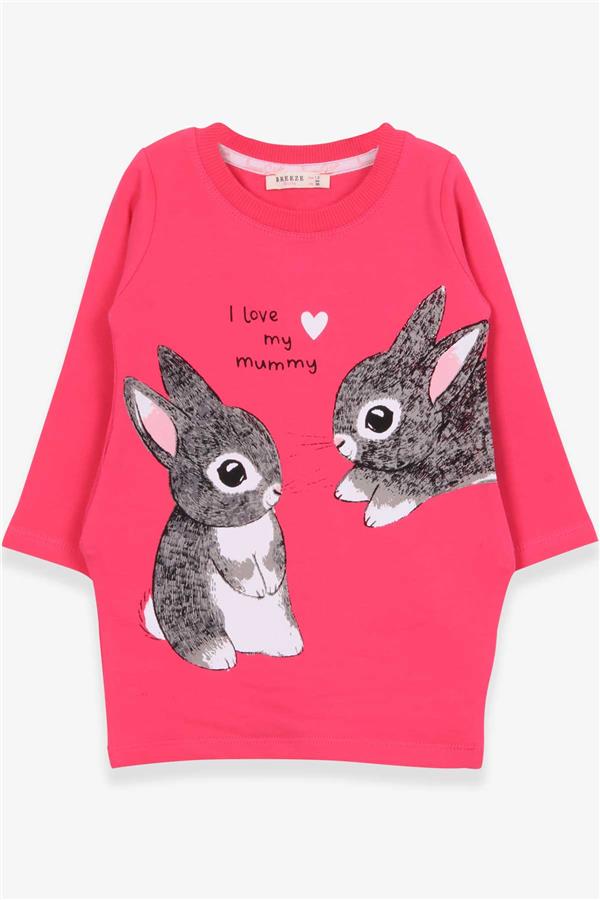 Baby Girl Tunic with Rabbit Pattern, Pink (1.5-2 Years)