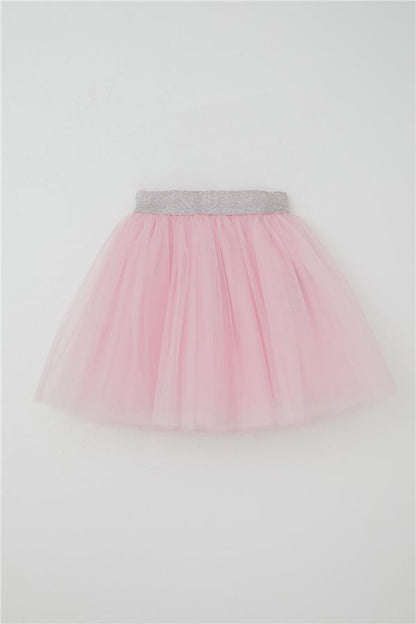 Girls' Tutu Skirt with Glitter Detail and Elastic Waistband, Pink (Ages 5-10)