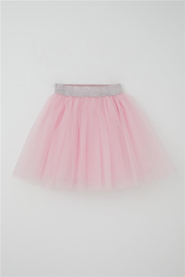 Girls' Tutu Skirt with Glitter Detail and Elastic Waistband, Pink (Ages 5-10)