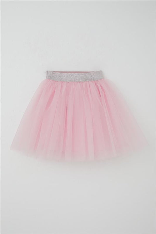 Girls' Tutu Skirt with Glitter Detail and Elastic Waistband, Pink (Ages 5-10)