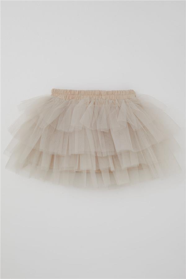 Girls' Tutu Skirt with Tulle Detail, Layered Bow Accessory and Rhinestones (Ages 4-8)