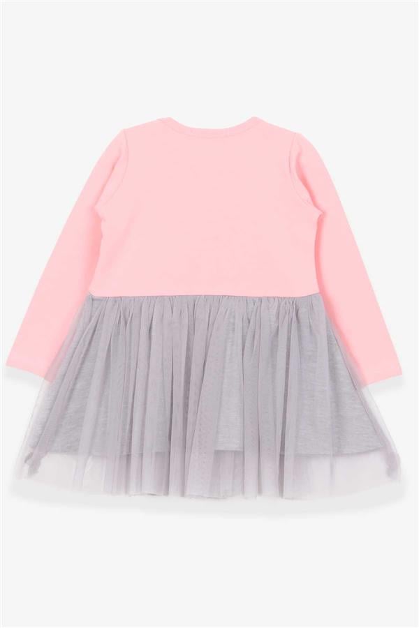 Baby Girl Long-Sleeved Dress Rainbow Print Powder Pink (1.5 Years)