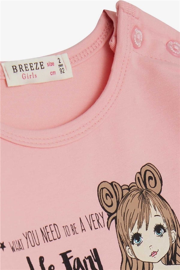 Baby Girl Long-Sleeve T-Shirt with Salmon Print (1-1.5 Years)