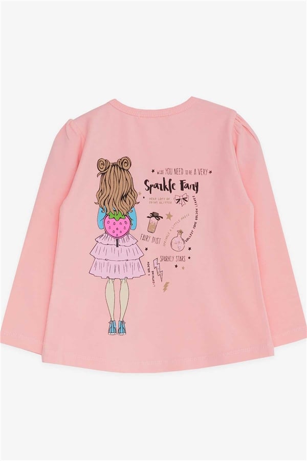 Baby Girl Long-Sleeve T-Shirt Printed Powder Pink (1-2 Years)