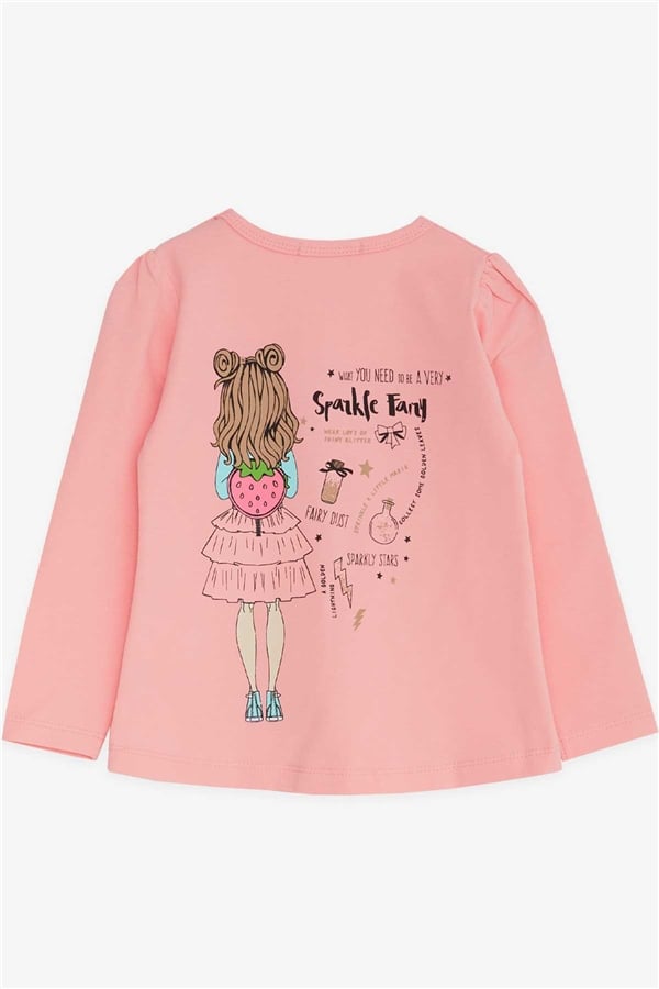 Baby Girl Long-Sleeve T-Shirt with Salmon Print (1-1.5 Years)