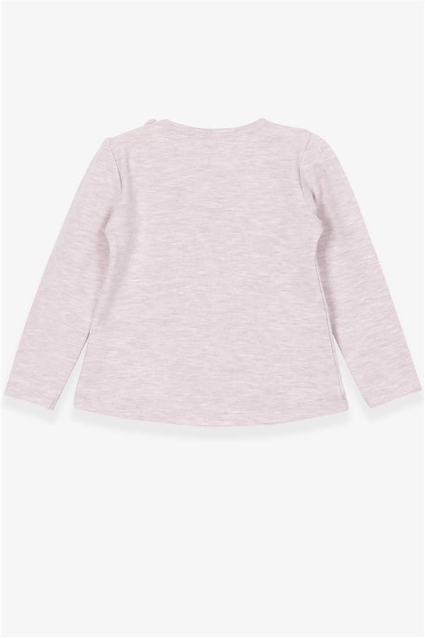 Baby Girl Long-Sleeve T-Shirt, Friendship Theme, Beige Melange (1.5-2 Years)