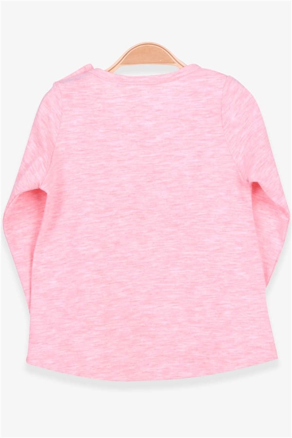 Baby Girl Long-Sleeve T-Shirt, Girl's Printed Salmon Melange (1-2 Years)