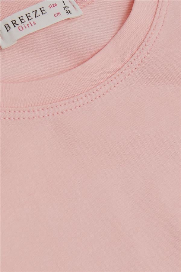 Baby Girl Long-Sleeve T-Shirt with Cute Bunny Print and Ruffled Shoulder, Pink (1-1.5 Years)