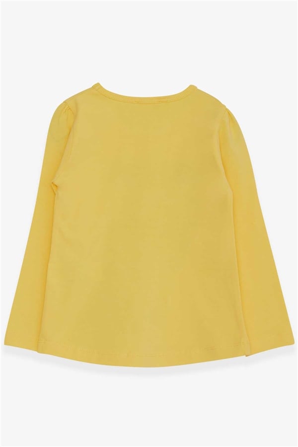 Girls' Long-Sleeve T-Shirt Unicorn Yellow (2-3 Years)
