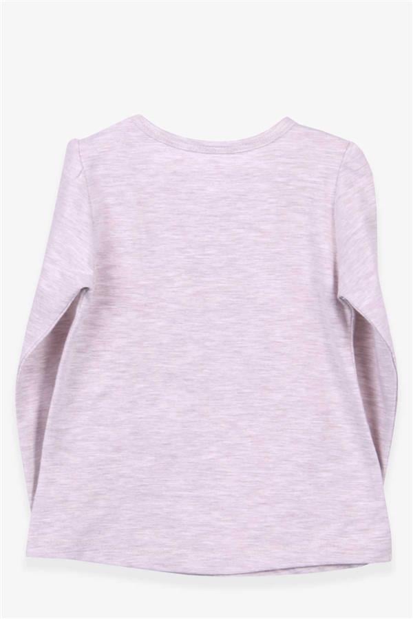 Girls' Long-Sleeve T-Shirt Unicorn Beige Melange (2-3 Years)