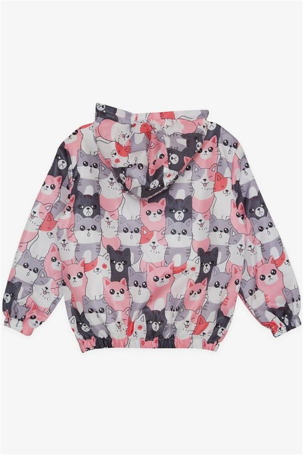 Baby Girl Raincoat with Cute Kitten Pattern, Mixed Colors (1 Year)