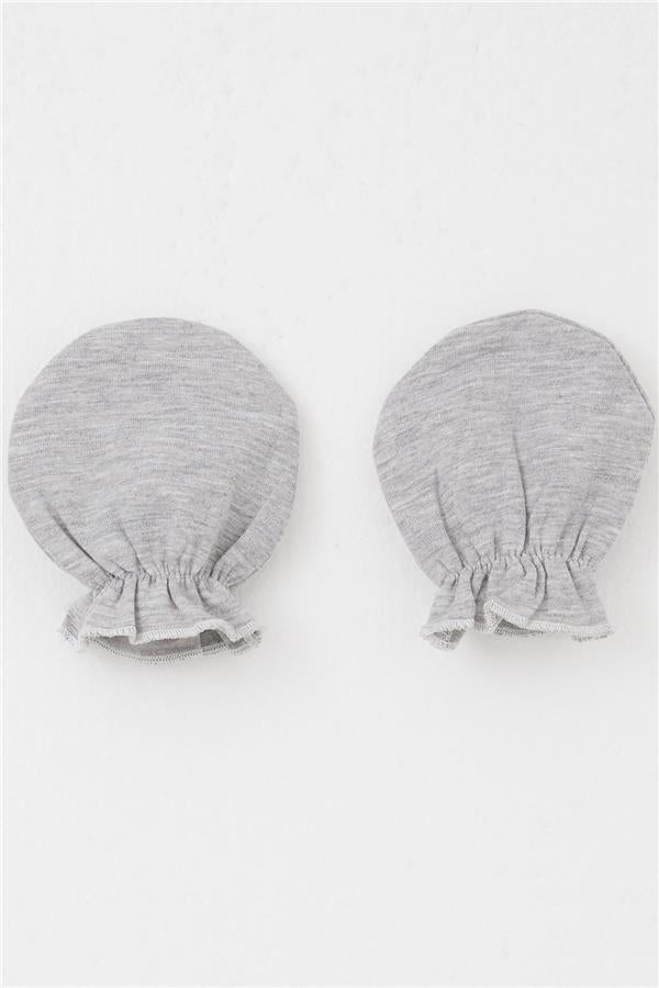 Newborn Baby Gloves Basic Grey (7 x 9 cm)