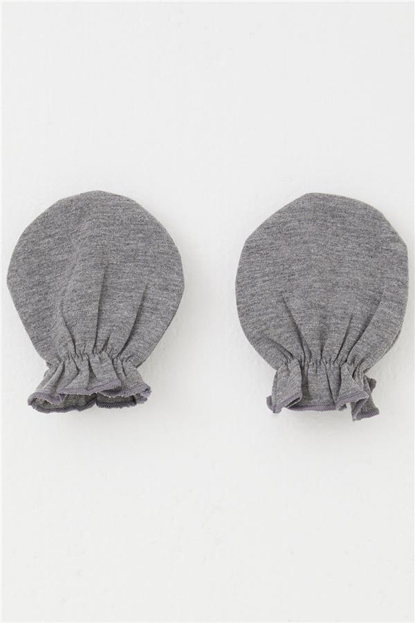 Newborn Baby Gloves Basic Dark Grey Melange (7 x 9 cm)