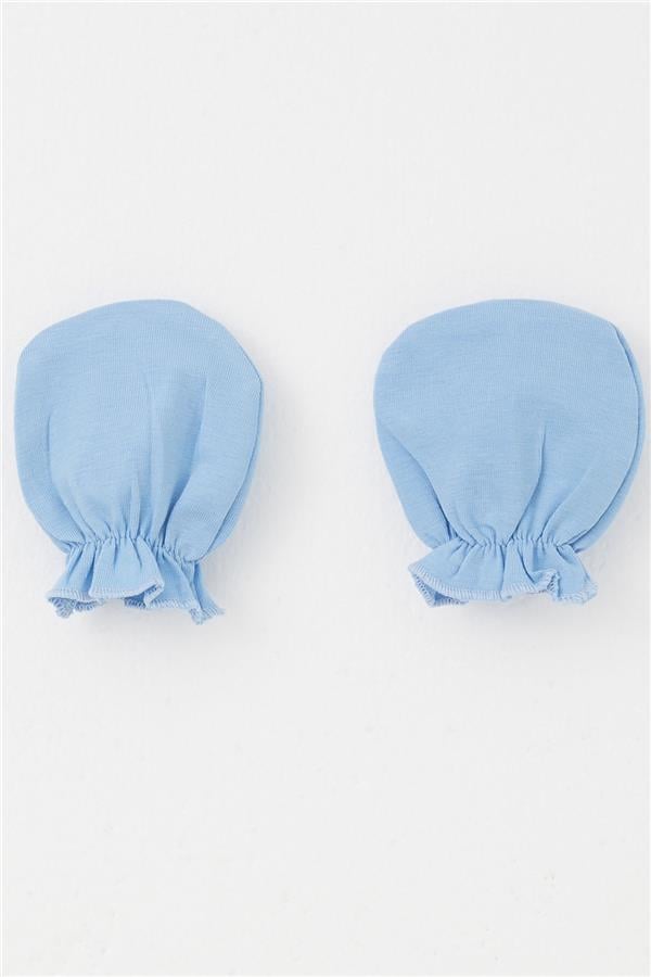 Newborn Baby Gloves Basic Blue (7 x 9 cm)
