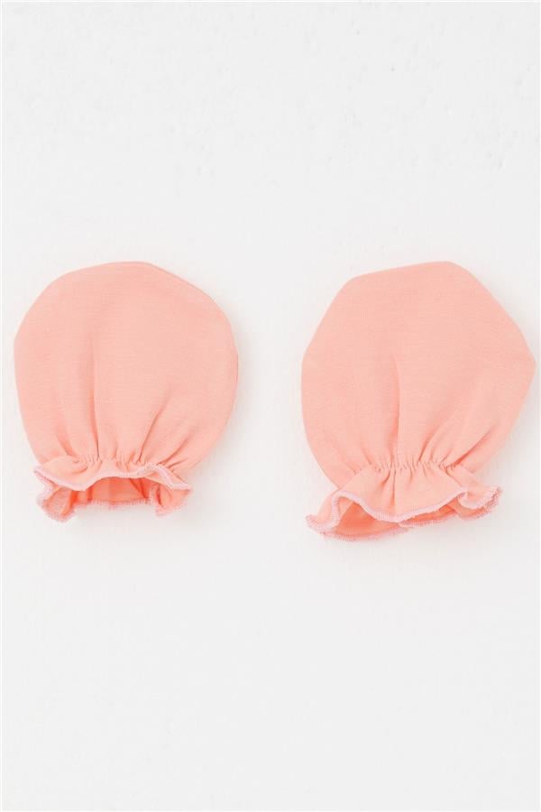 Newborn Baby Gloves Basic Salmon (7 x 9 cm)