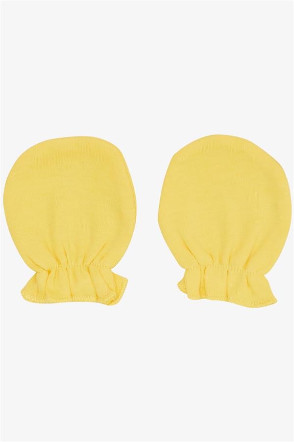 Newborn Baby Gloves Basic Yellow (7 x 9 cm)
