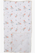 Newborn Baby Muslin Blanket Happy Bunny Pattern Ecru (77 x 89 cm)