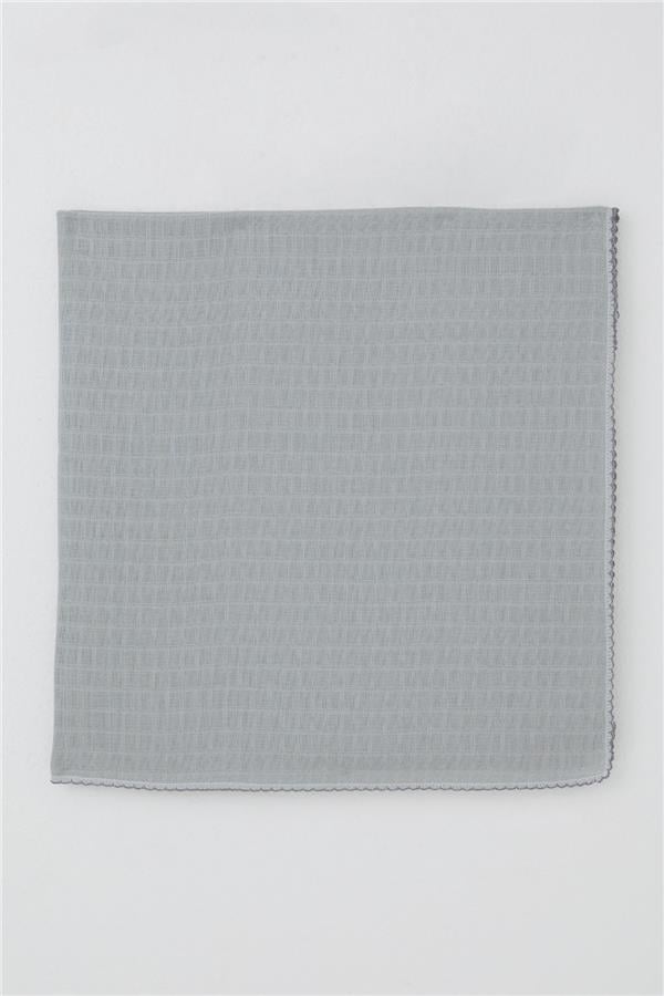Newborn Baby Muslin Blanket, Self-Patterned, Grey (76 x 95 cm)