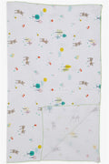 Newborn Baby Muslin Blanket, Spring Theme, Deer Pattern, Ecru (77 x 89 cm)